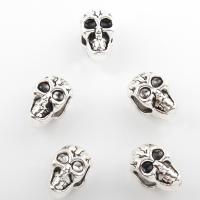 Zinc Alloy Jewelry Beads, Skull, plated Approx 5mm, Approx 