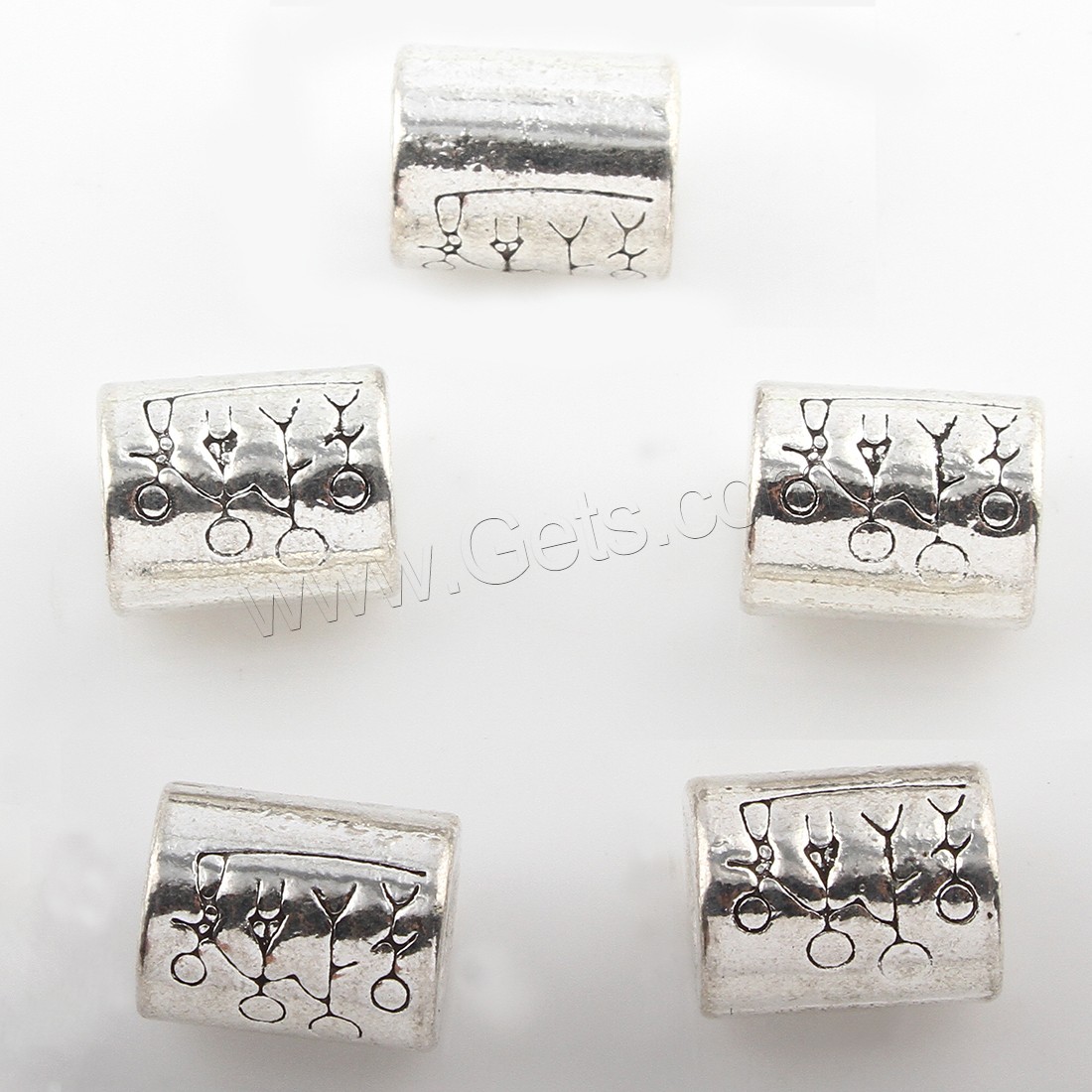 Zinc Alloy Jewelry Beads, Column, plated, more colors for choice, 8x10mm, Hole:Approx 4mm, Approx 184PCs/Bag, Sold By Bag