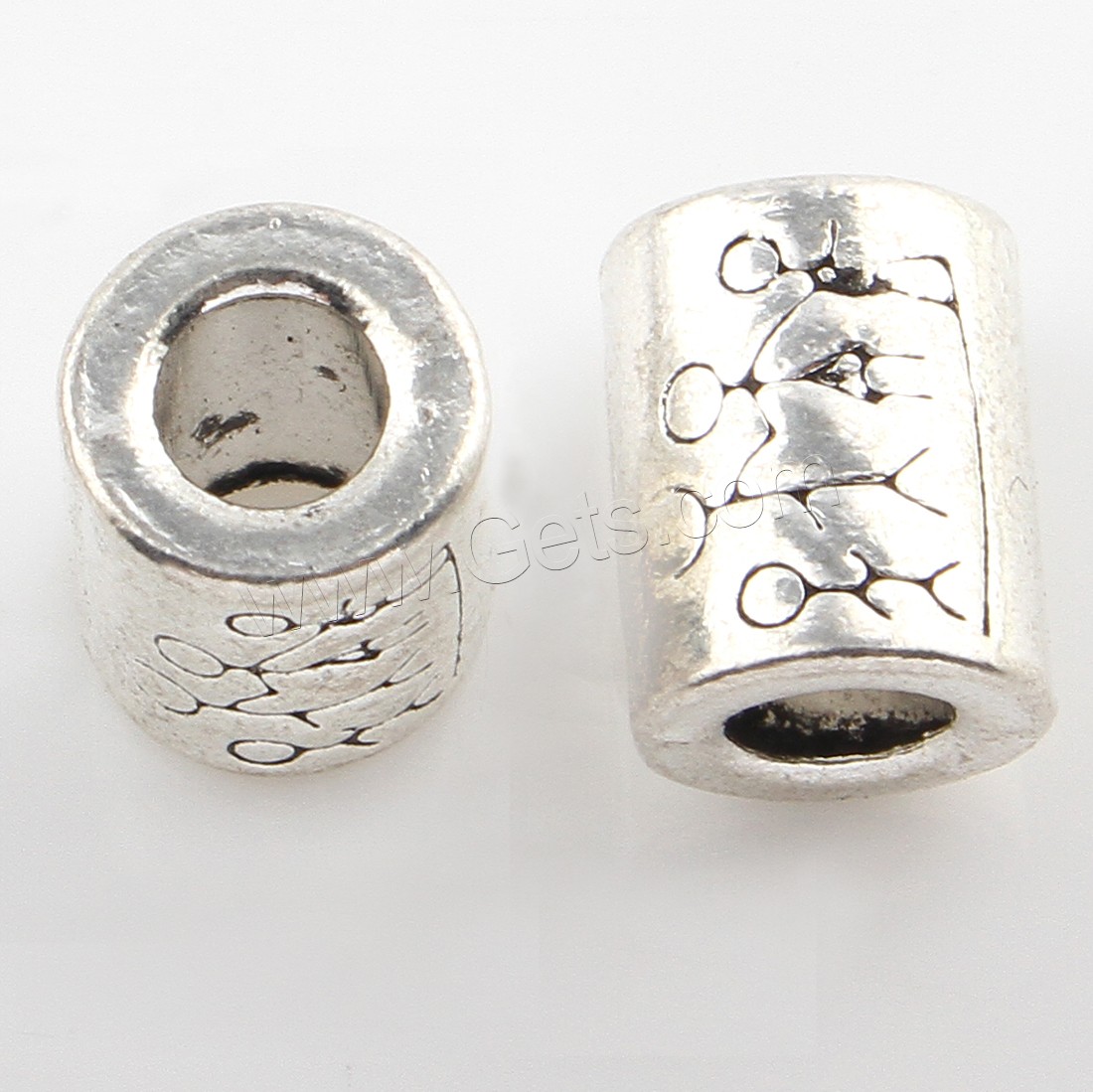 Zinc Alloy Jewelry Beads, Column, plated, more colors for choice, 8x10mm, Hole:Approx 4mm, Approx 184PCs/Bag, Sold By Bag
