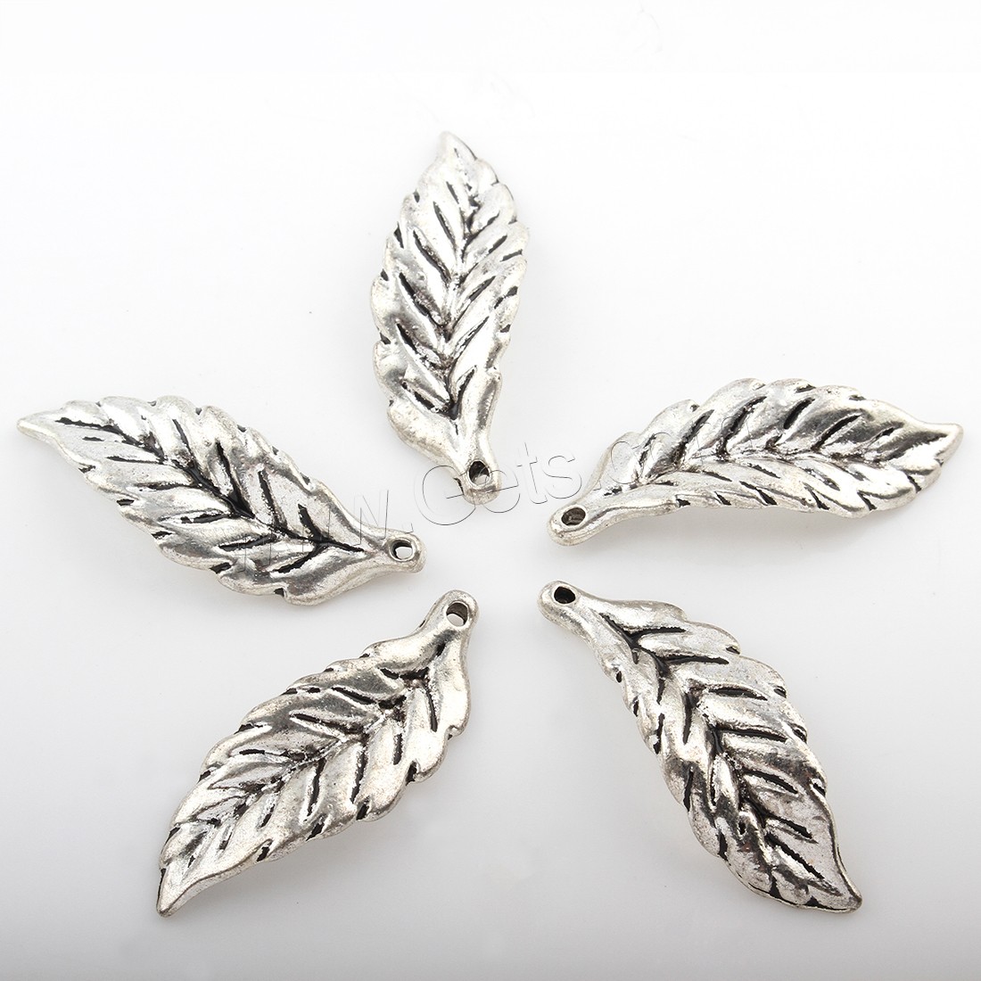Zinc Alloy Leaf Pendants, plated, more colors for choice, 19x39mm, Hole:Approx 2mm, Approx 89PCs/Bag, Sold By Bag