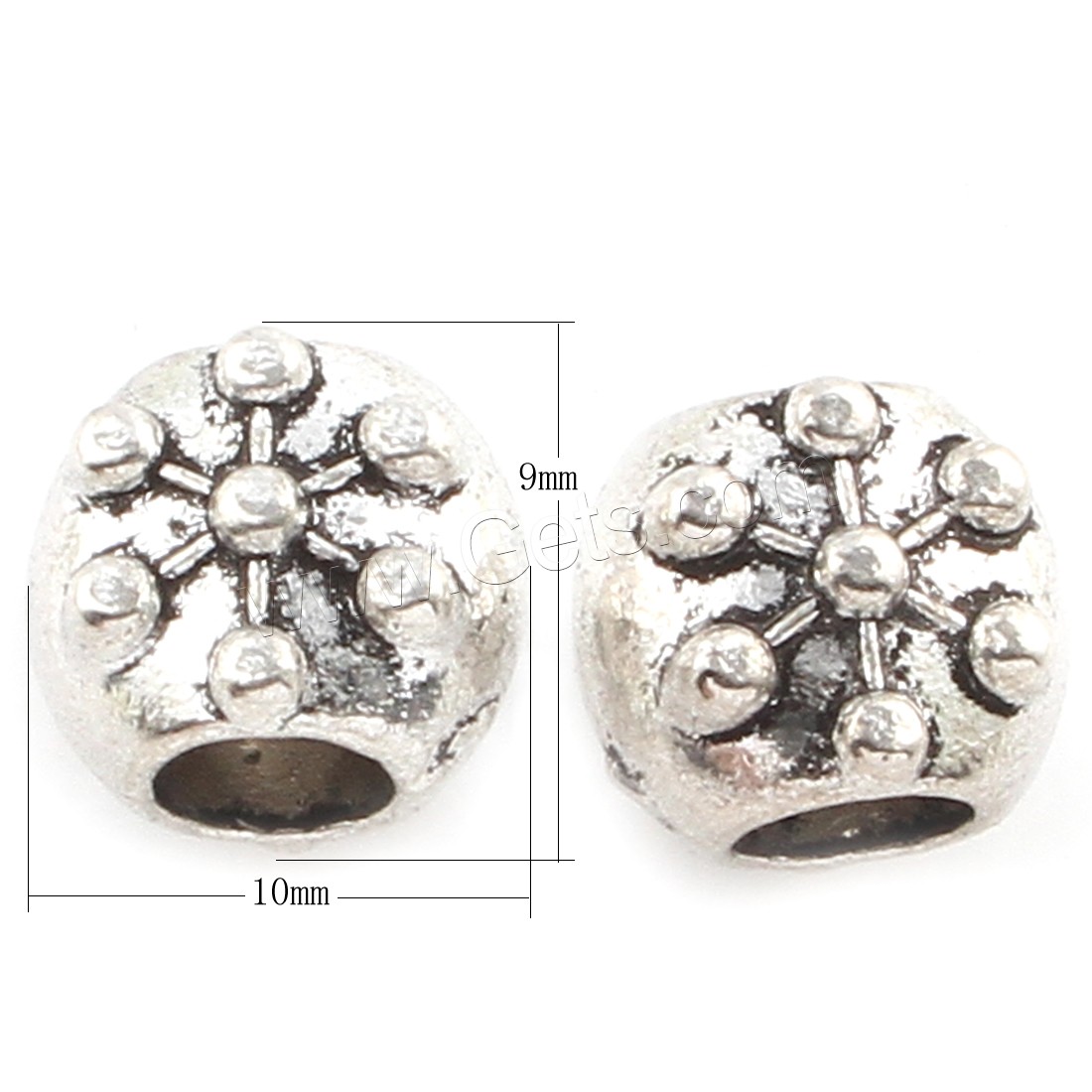 Zinc Alloy Jewelry Beads, plated, more colors for choice, 10x9mm, Hole:Approx 4mm, Approx 249PCs/Bag, Sold By Bag