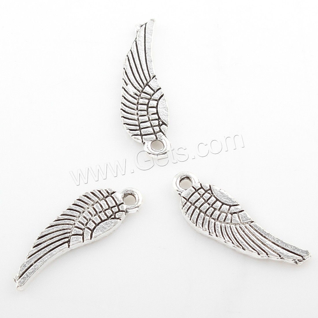 Wing Shaped Zinc Alloy Pendants, plated, more colors for choice, 5x16mm, Hole:Approx 1mm, Approx 1248PCs/Bag, Sold By Bag