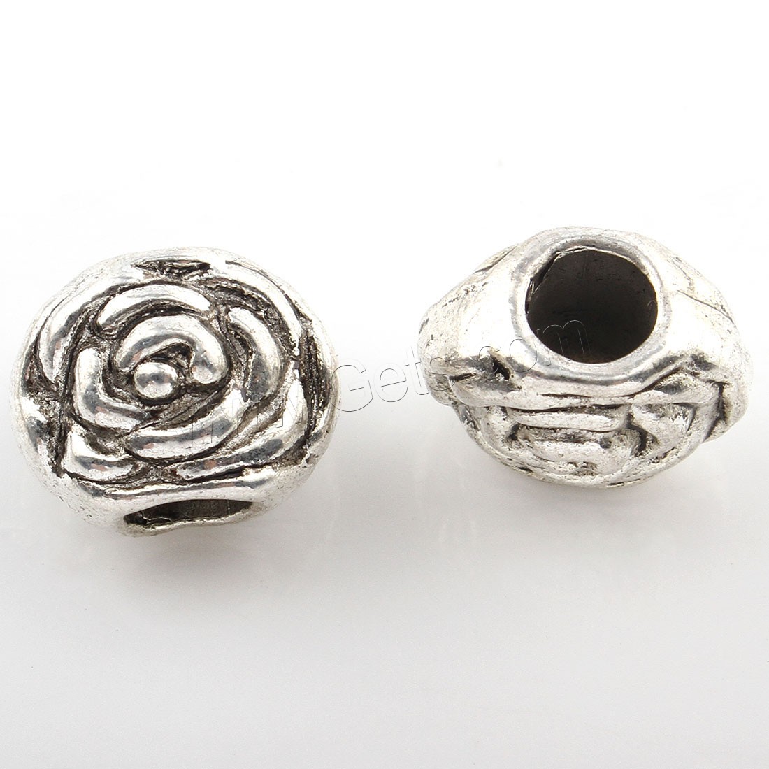 Zinc Alloy Flower Beads, plated, more colors for choice, 12x10mm, Hole:Approx 4mm, Approx 199PCs/Bag, Sold By Bag