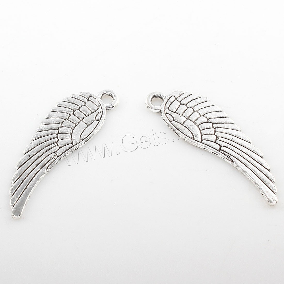 Wing Shaped Zinc Alloy Pendants, plated, more colors for choice, 9x30mm, Hole:Approx 2mm, Approx 499PCs/Bag, Sold By Bag