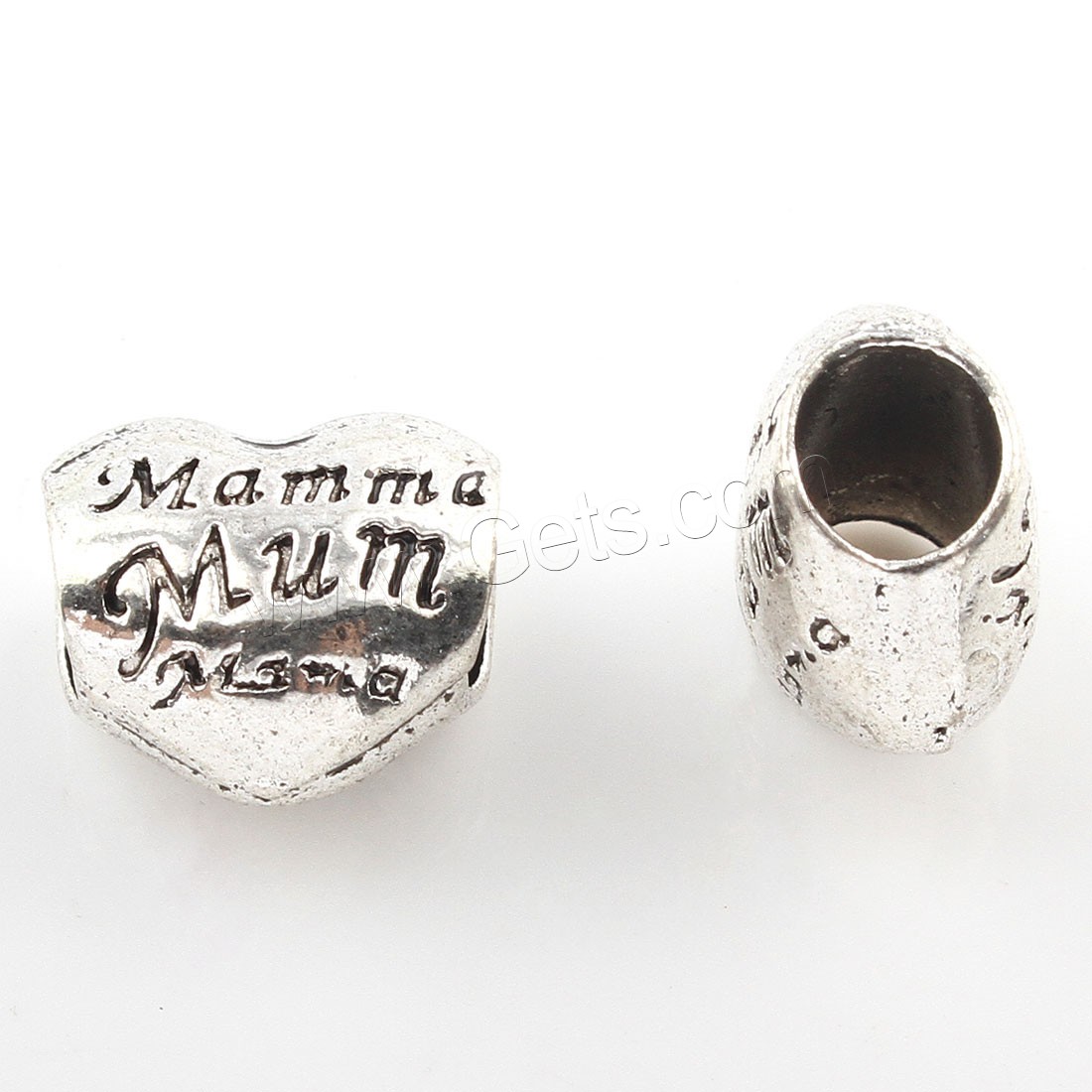 Zinc Alloy Jewelry Beads, antique silver color plated, 11x10mm, Hole:Approx 5mm, Approx 293PCs/Bag, Sold By Bag