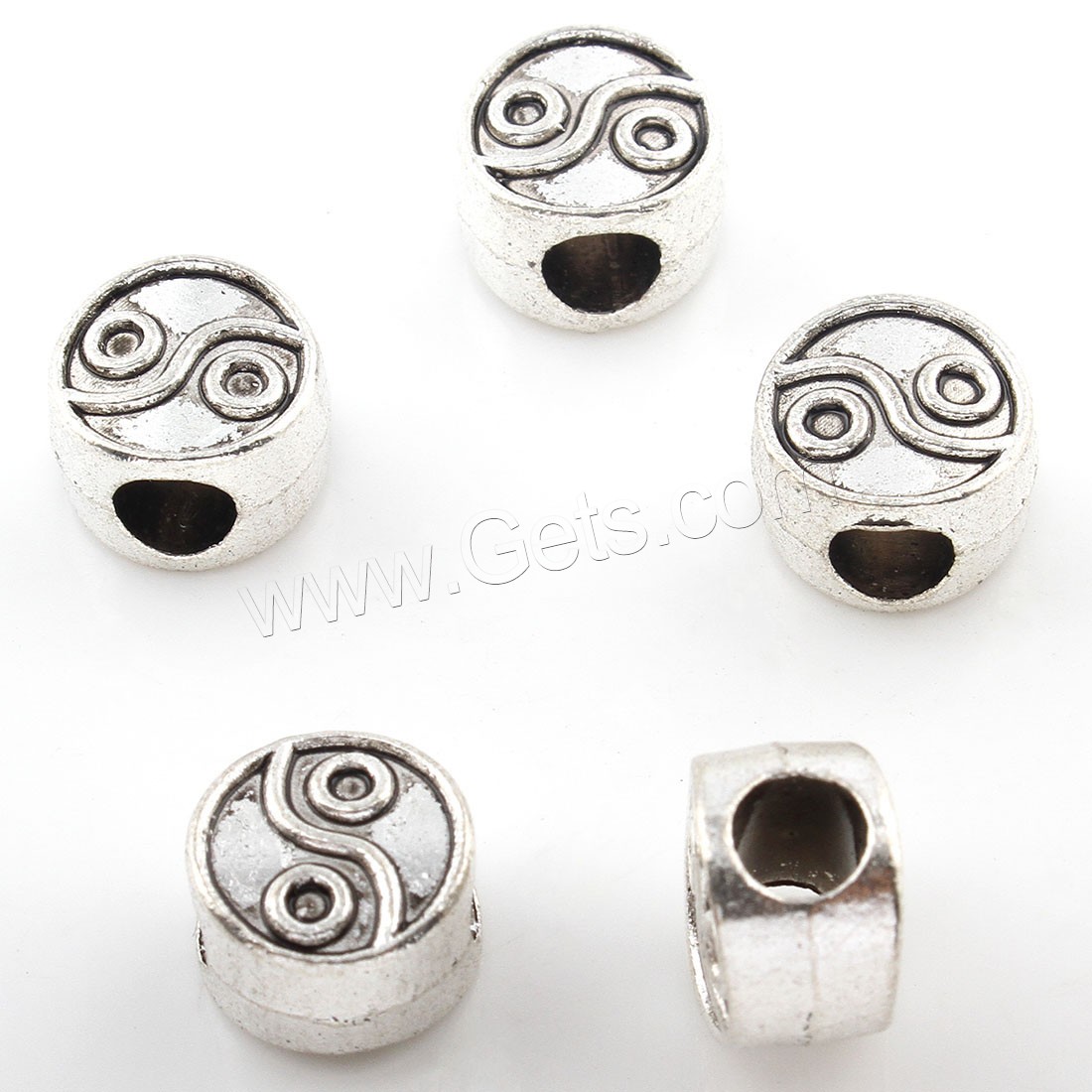 Zinc Alloy Jewelry Beads, antique silver color plated, 11x9mm, Hole:Approx 4mm, Approx 118PCs/Bag, Sold By Bag
