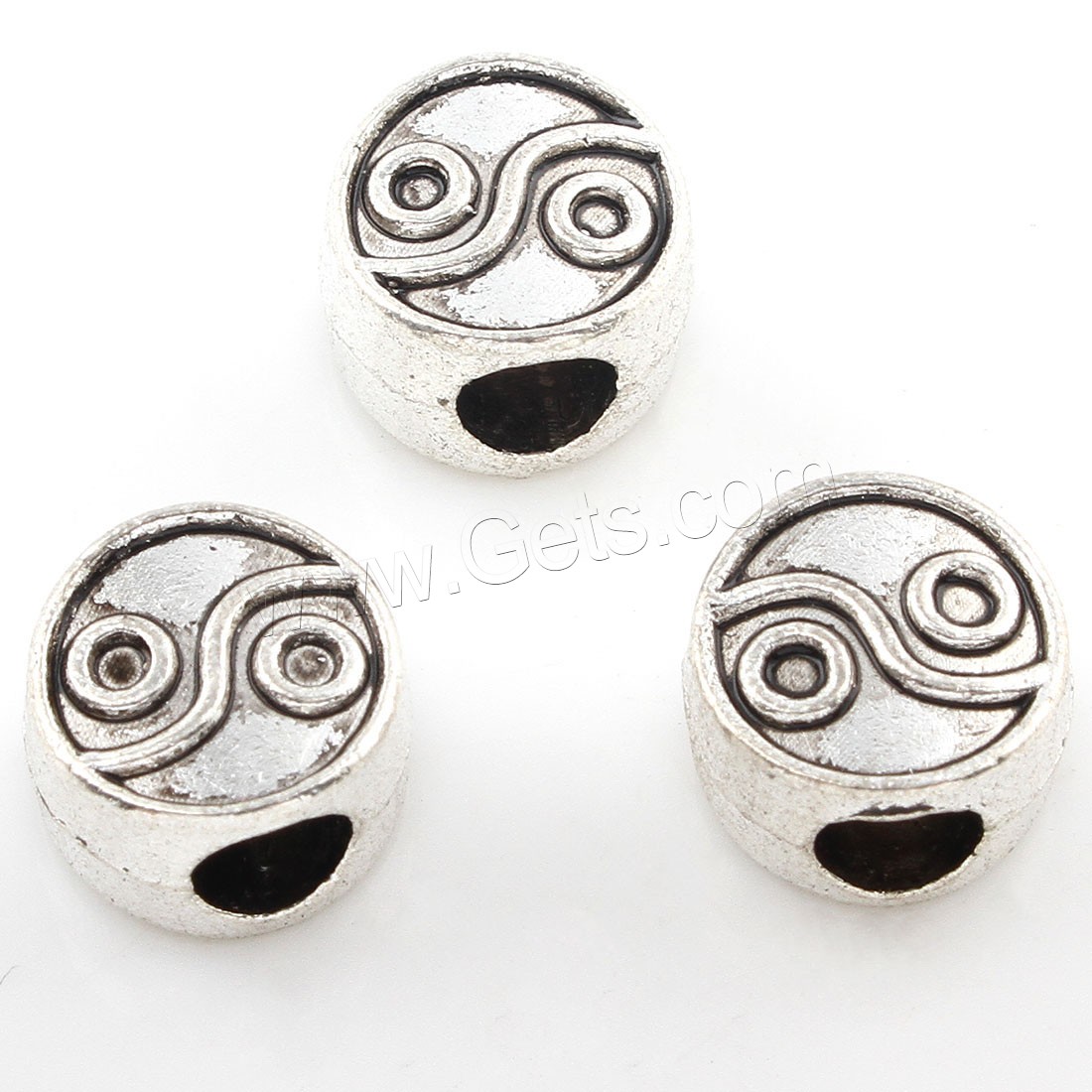 Zinc Alloy Jewelry Beads, antique silver color plated, 11x9mm, Hole:Approx 4mm, Approx 118PCs/Bag, Sold By Bag