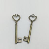 亜鉛合金キー・ペンダント, 亜鉛合金, 鍵, 青銅メッキ 穴:約 2mm, 100パソコン/バッグ, 売り手 バッグ