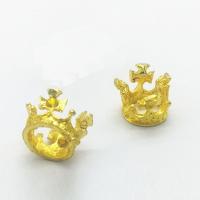 Zinc Alloy Bead Caps, Crown, gold color plated Approx 10mm 