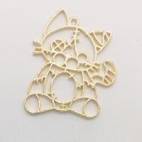 Zinc Alloy Animal Pendants, gold color plated & hollow Approx 2mm 