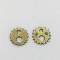 aleación de zinc Fornituras, rueda de engranaje, chapado en color bronce antiguo, 12x12x1.8mm, 100PCs/Bolsa, Vendido por Bolsa