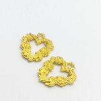 Zinc Alloy Heart Pendants, gold color plated Approx 2mm 