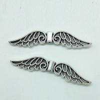 Zinc Alloy Spacer Beads, Wing Shape, antique silver color plated Approx 2mm 