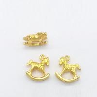 Zinc Alloy Jewelry Pendants, rocking horse, gold color plated Approx 2mm 