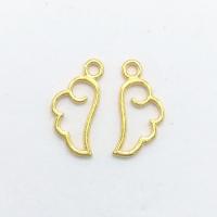 Wing Shaped Zinc Alloy Pendants, gold color plated, hollow Approx 2mm 