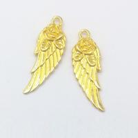 Wing Shaped Zinc Alloy Pendants, gold color plated Approx 2mm 