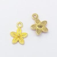 Zinc Alloy Flower Pendants, gold color plated Approx 2mm 