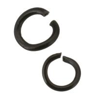 Salto anillo abierto de acero inoxidable, diverso tamaño para la opción, negro, Vendido por UD