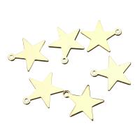 Звезды подвески латунные, Латунь, Звезда, золотой отверстие:Приблизительно 1.5mm, продается PC