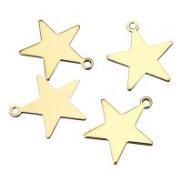 Brass Star Pendants, gold Approx 1.5mm 