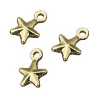 Brass Earring Drop Component, Star, gold Approx 1mm 