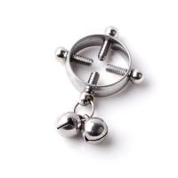 Stainless Steel Nipple Ring, Adjustable & with bell & Unisex, original color, 40MM*13MM*17MM*5MM 