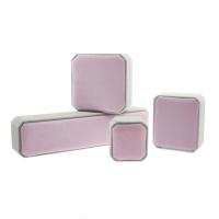 Velvet Bracelet Box, Velveteen, with Cardboard, 4 pieces, pink    