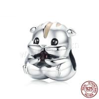 Sterling Silver Animal Bead, 925 Sterling Silver, plated, enamel Approx 4.5mm 