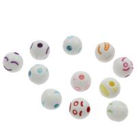 Acrylic Jewelry Beads, Round, Random Color Approx 2mm, Approx 
