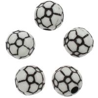 Acrylic Jewelry Beads, Round, white and black Approx 3mm, Approx 