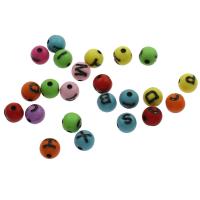 Acrylic Jewelry Beads, Round, mixed colors Approx 1mm, Approx 