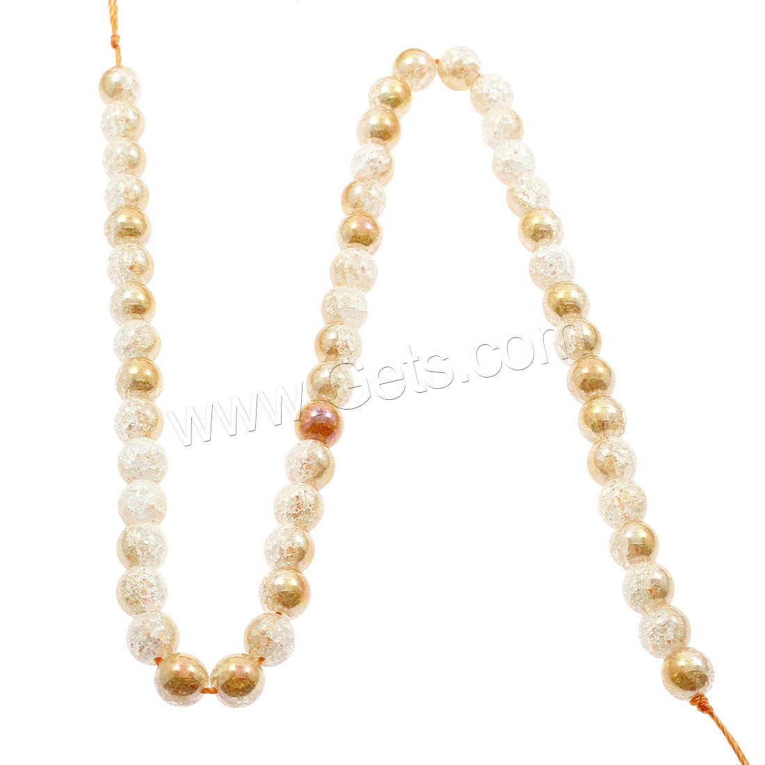 Natürliche Crackle Achat Perlen, Flachen Achat, rund, keine, verkauft von Strang