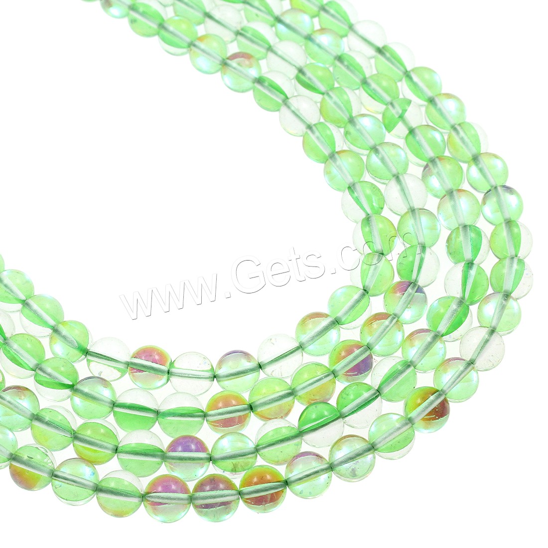 Imitation de perles de verre en pierres précieuses , Rond, normes différentes pour le choix, plus de couleurs à choisir, Vendu par brin