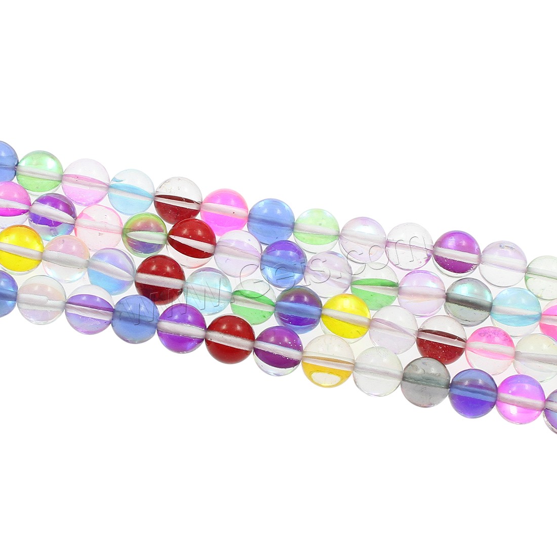 Abalorios de Cristal Imitación de Gemas, Vidrio, Esférico, diverso tamaño para la opción, más colores para la opción, Vendido por Sarta