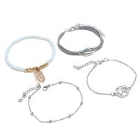 Fashion Zinc Alloy Bangle, with 1.96lnch extender chain, plated, 4 pieces & adjustable & for woman, 23mm, 19mm, 25mm Approx 7 Inch, Approx  7.6 Inch, Approx  8.8 Inch 