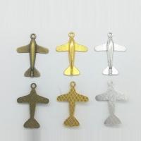 Vehicle Shaped Zinc Alloy Pendants, Airplane, plated Approx 2mm 