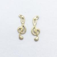 Zinc Alloy Jewelry Pendants, Music Note, KC gold color plated Approx 1mm 