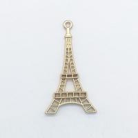 Conception de pendentifs en alliage de zinc, Tour Eiffel, plaqué de couleur d'or KC Environ 2mm Vendu par sac