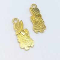 Character Shaped Zinc Alloy Pendants, Girl, gold color plated Approx 2mm 