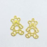 Zinc Alloy Animal Pendants, Bear, gold color plated, hollow Approx 2mm 