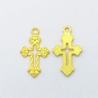 Zinc Alloy Cross Pendants, gold color plated, hollow Approx 2mm 