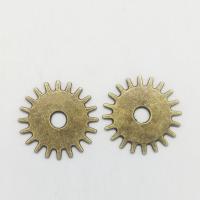 Zinc Alloy Spacer Beads, Gear Wheel, antique bronze color plated Approx 4mm 