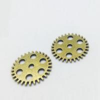 aleación de zinc Fornituras, rueda de engranaje, chapado en color bronce antiguo, 25x25x1.5mm, 50PCs/Bolsa, Vendido por Bolsa