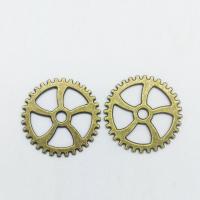 aleación de zinc Fornituras, rueda de engranaje, chapado en color bronce antiguo, 30x30x1.2mm, 50PCs/Bolsa, Vendido por Bolsa