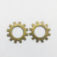 aleación de zinc Fornituras, rueda de engranaje, chapado en color bronce antiguo, 24x24x1.1mm, 100PCs/Bolsa, Vendido por Bolsa