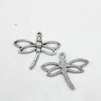 Zinc Alloy Animal Pendants, Dragonfly, antique silver color plated Approx 2mm 