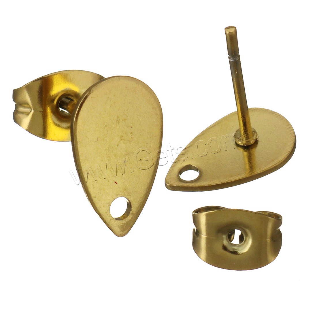 Edelstahl Ohrring Stecker, mit Schleife & Weitere Größen für Wahl, keine, Bohrung:ca. 1mm, verkauft von PC