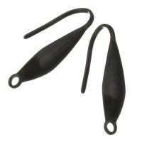 Stainless Steel Hook Earwire, black 0.8mm Approx 1.5mm 