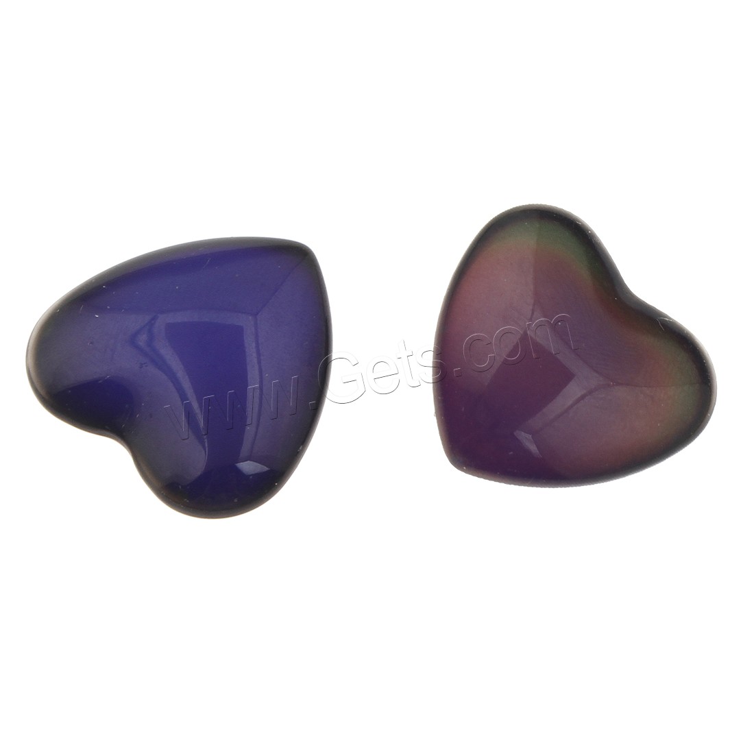 Quartz Cabochon, Flat Heart, random style & different size for choice, Sold By PC