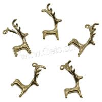 Animal Brass Pendants, Deer, original color Approx 1mm 
